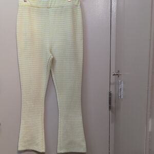 FAIR Urban Outfitters Yellow Patterned flare Leggings, size XL